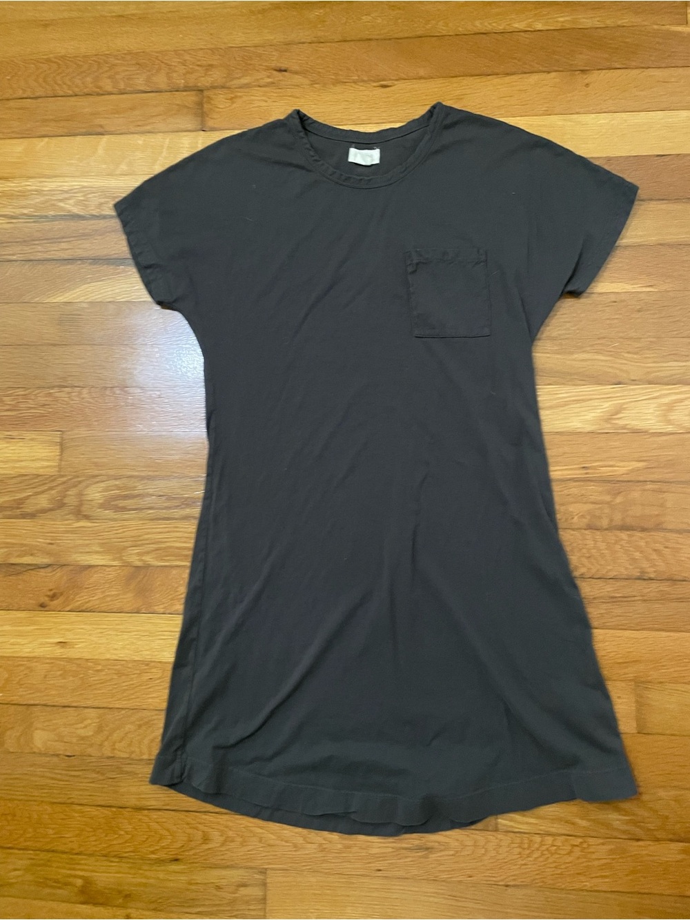 UpWest Black Tee Dress with Chest Pocket